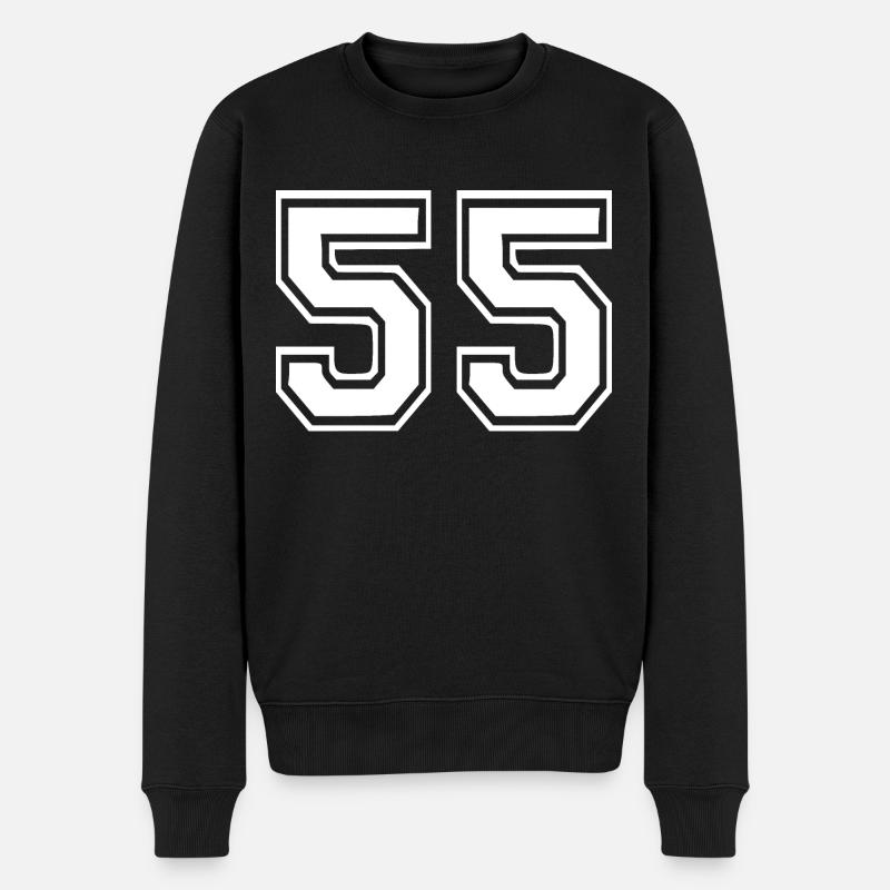 55 - Männer Premium Bio Pullover - Schwarz