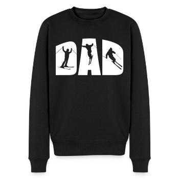 Ski Papa Vater Dad Skifahrer Geschenk - Männer Premium Bio Pullover - Schwarz - Vorne - Nico (187cm)