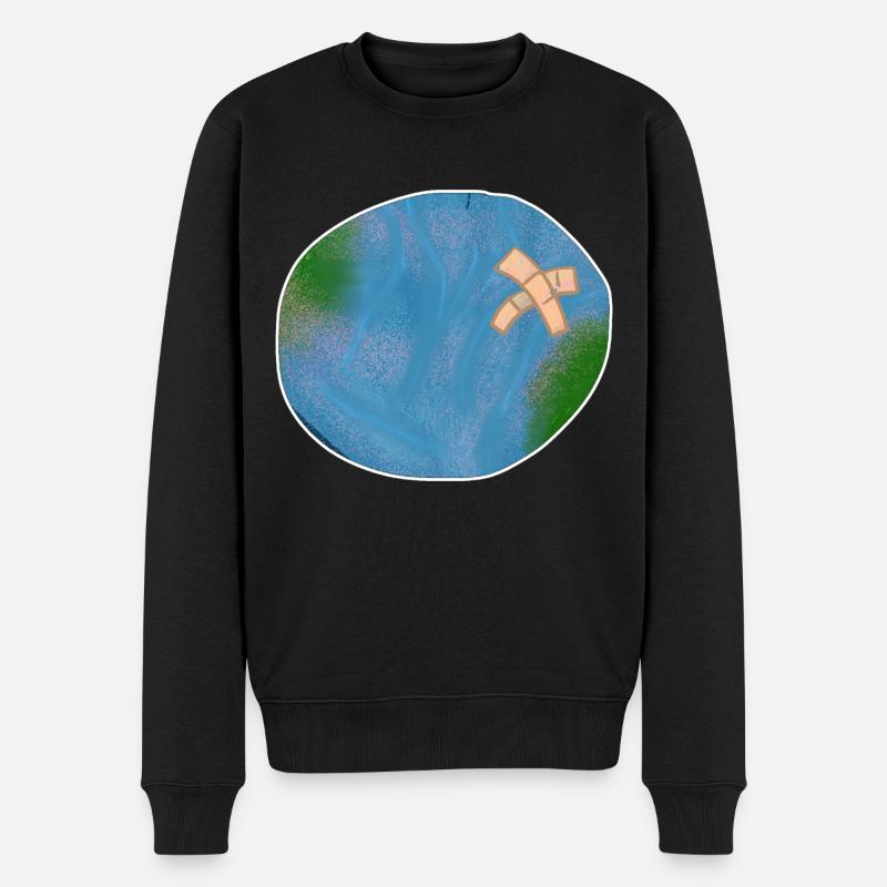 Klimaschutz naturschutz - Männer Premium Bio Pullover - Schwarz