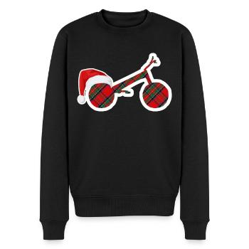 TRIAL Xmas Trialbike - Mütze Sport Weihnachten - Männer Premium Bio Pullover - Schwarz - Vorne - Nico (187cm)