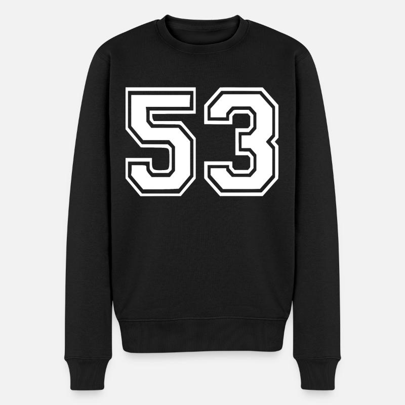 53 - Männer Premium Bio Pullover - Schwarz