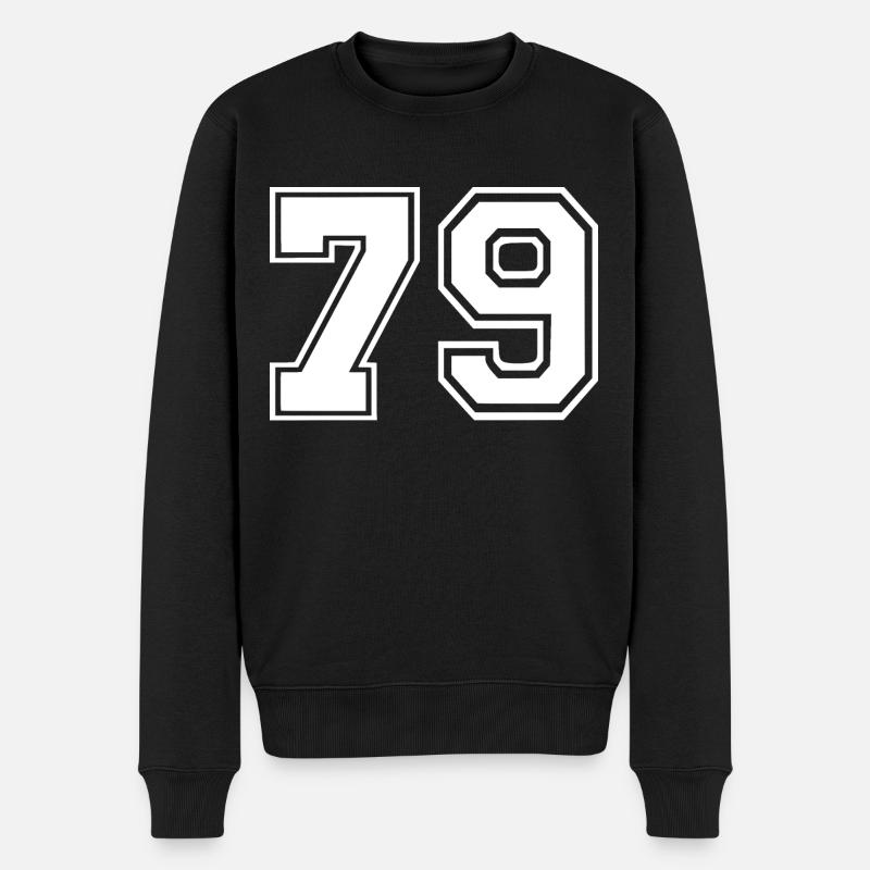 79 - Männer Premium Bio Pullover - Schwarz