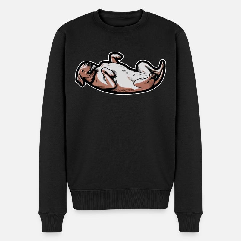 Rhodesian Ridgeback Yoga Rhodesian Ridgebacks - Men's Premium Organic Jumper - black