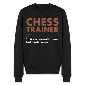 Chess Player Trainer Definition Chess - Männer Premium Bio Pullover - Schwarz - Vorne - Nico (187cm)