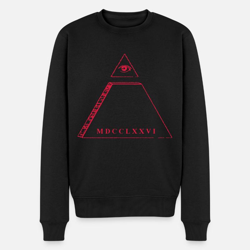 Pyramide - oeil de la Providence - Pull Premium bio Homme - noir