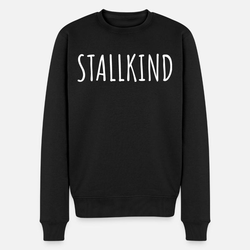 Stallkind Bauernhof Tiere Bauer Landwirtschaft - Männer Premium Bio Pullover - Schwarz