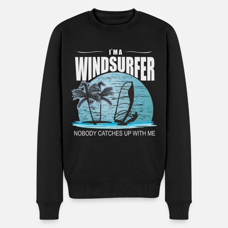 Je suis un Windsurfer Windsurf Planche à voile Kitesurf - Pull Premium bio Homme - noir