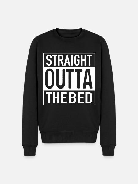 Straight OUTTA THE BED - Men's Premium Organic Jumper - black