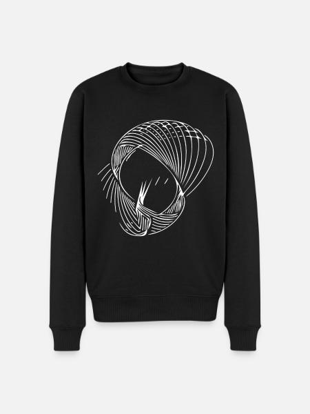 Geometric circle lines - Men's Premium Organic Jumper - black