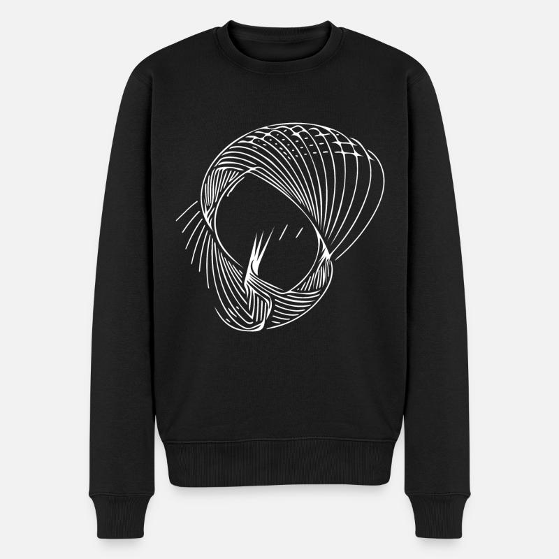 Lignes de cercle géométriques - Pull Premium bio Homme - noir