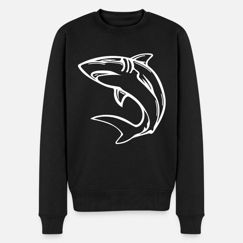 Élégant requin d’eau profonde - Pull Premium bio Homme - noir