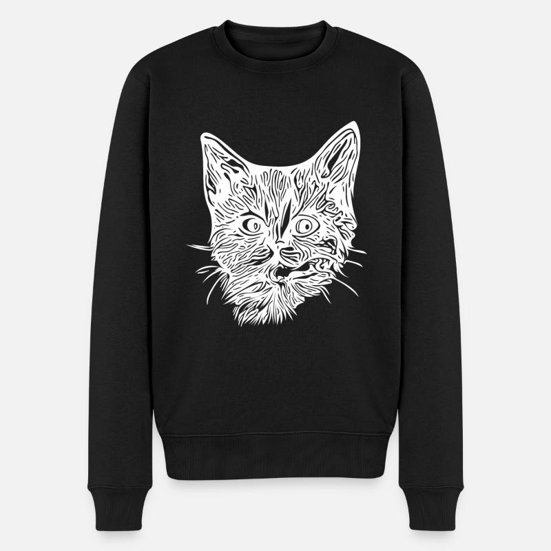 Chaton mignon et mignon - Pull Premium bio Homme - noir