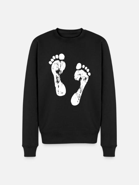 Footprints in the sand - Men's Premium Organic Jumper - black