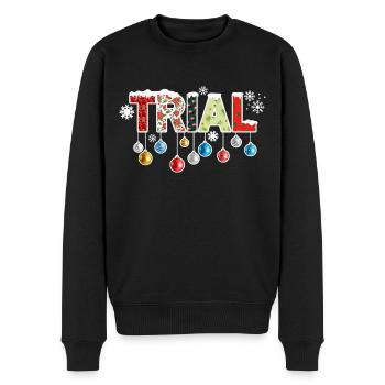 TRIAL Xmas Trialbike - Schnee Sport Weihnachten - Männer Premium Bio Pullover - Schwarz - Vorne - Nico (187cm)