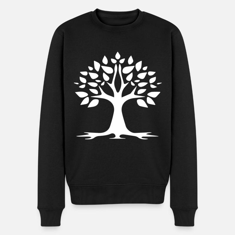 Stylized Tree Simple Tattoo Logo - Pull Premium bio Homme - noir