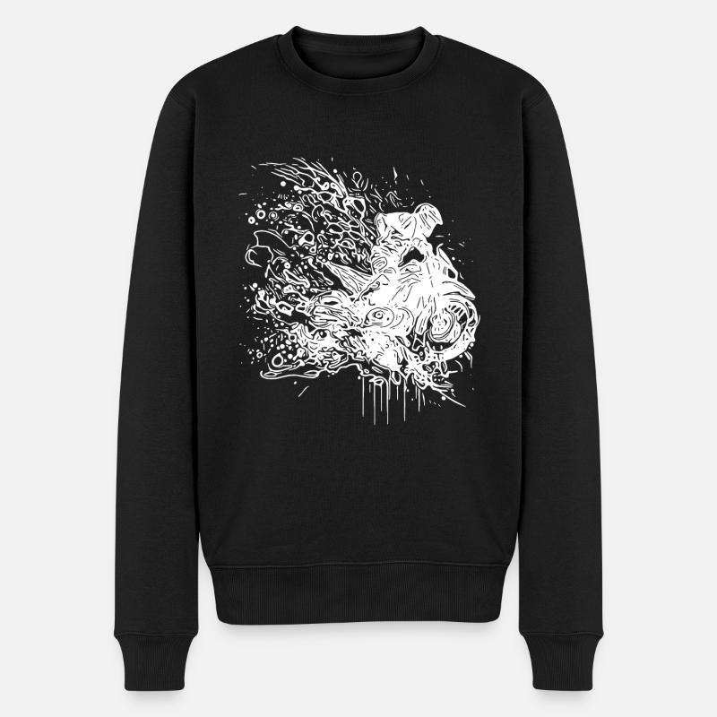 Rennsport Motorrad Splash Style - Männer Premium Bio Pullover - Schwarz