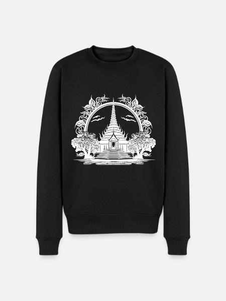 Exotic Thailand Temple - Men's Premium Organic Jumper - black
