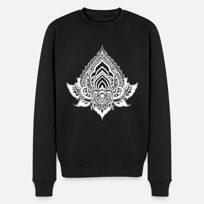 Yoga symbole belle Thaïlande mémoire - Pull Premium bio Homme - noir