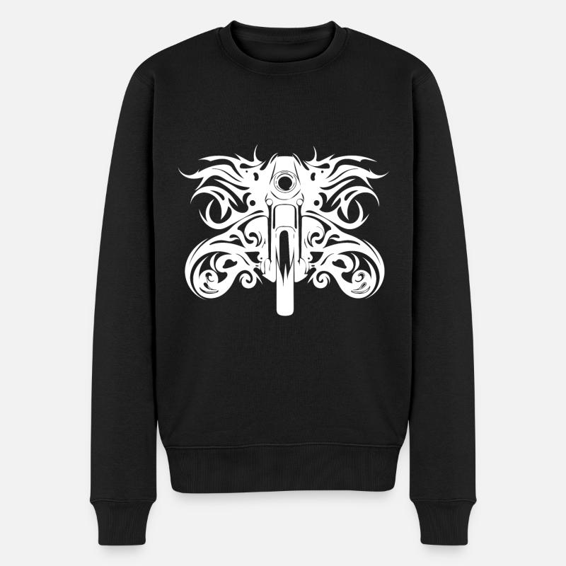 Tattoo Wilde Flammen Style Motor Rennsport - Männer Premium Bio Pullover - Schwarz