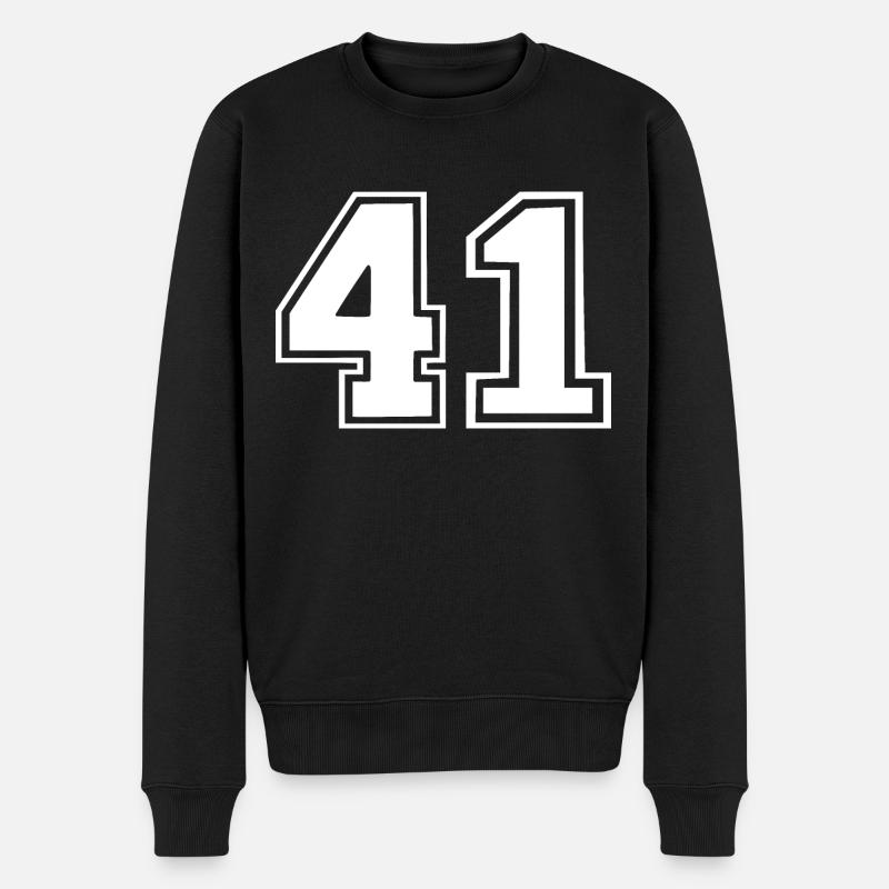 41 - Männer Premium Bio Pullover - Schwarz