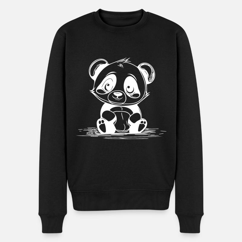 Knuddelige Kinder Bären niedliches Kuscheltier - Männer Premium Bio Pullover - Schwarz