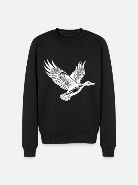 Pretty flying duck with wings - Men's Premium Organic Jumper - black