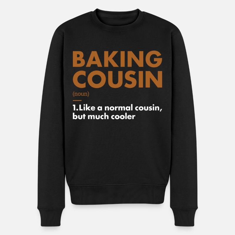 Baker Cousin Definition Baking - Männer Premium Bio Pullover - Schwarz