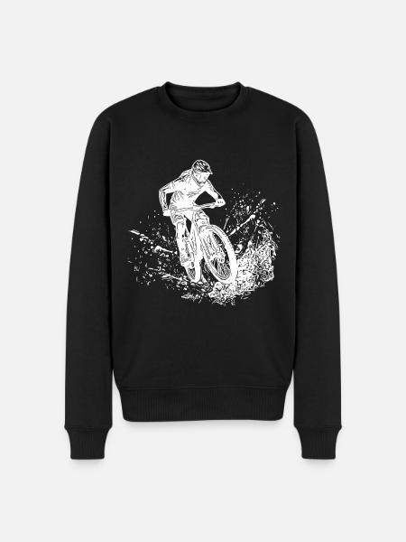 Mountain Biker Mud Splash Downhill - Men's Premium Organic Jumper - black