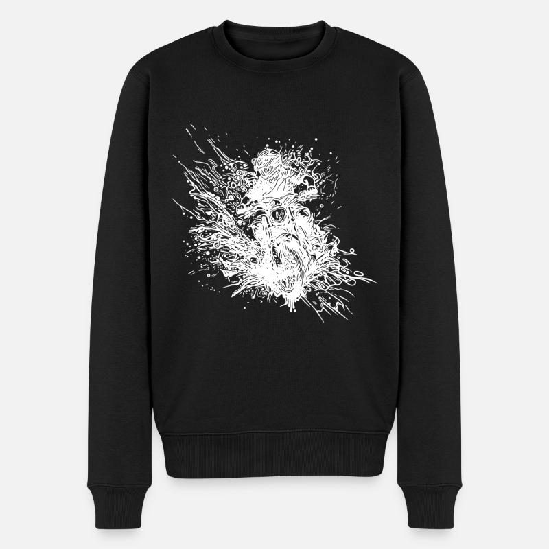 Motorradfahrer Geländefahrt - Männer Premium Bio Pullover - Schwarz