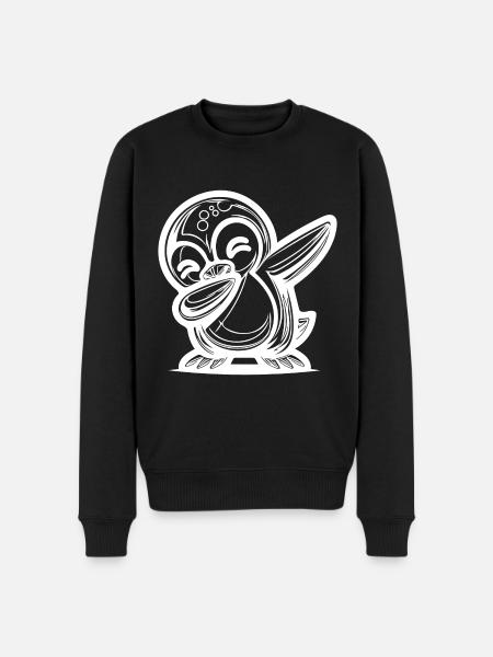 Cute Penguin Little Dabbing Penguin - Men's Premium Organic Jumper - black