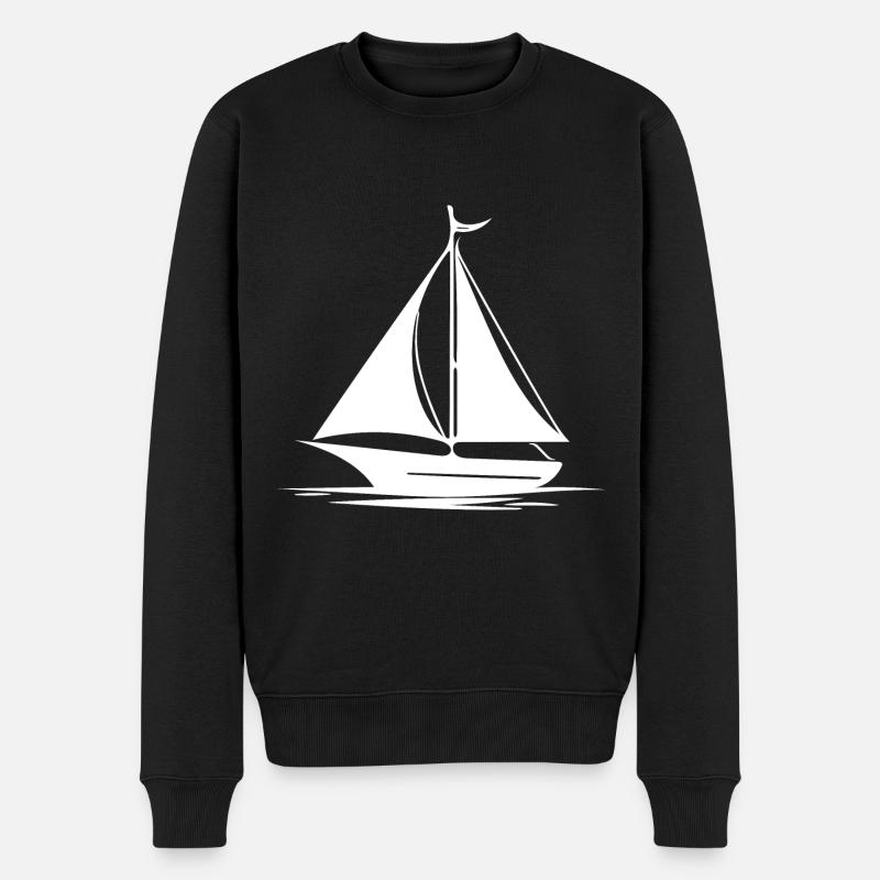 Voilier rapide avec voiles réglées - Pull Premium bio Homme - noir