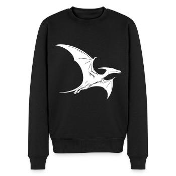 Dino Ptéranodon Dinosaure volant Ptérosaure - Pull Premium bio Homme - noir - Devant - Nico (187cm)
