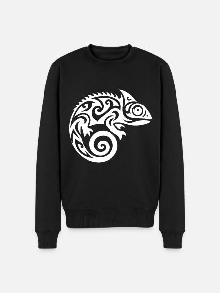 Tatouage mignon petit bébé caméléon - Pull Premium bio Homme - noir