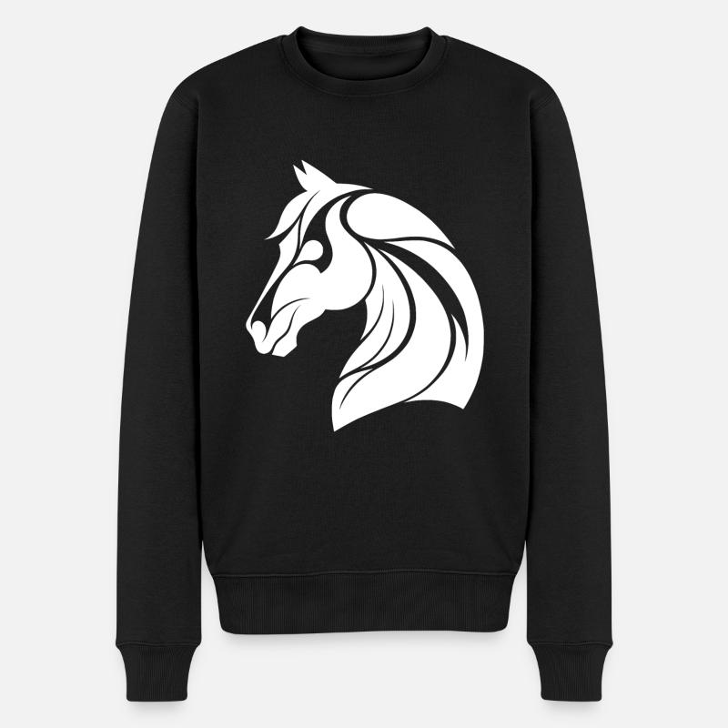 Tête de cheval élégante - Pull Premium bio Homme - noir
