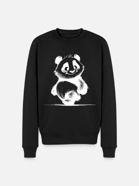Panda Kids Bambino Orsetto di Peluche - Maglione ecologico premium da uomo - nero