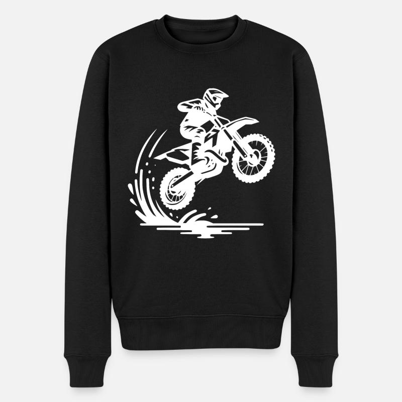 Off-road machine in deck - Men's Premium Organic Jumper - black