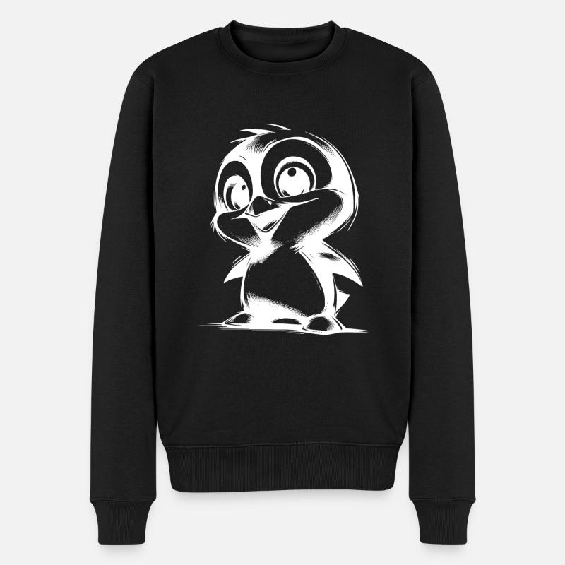 Drôle pingouin câlin Penguin bébé - Pull Premium bio Homme - noir