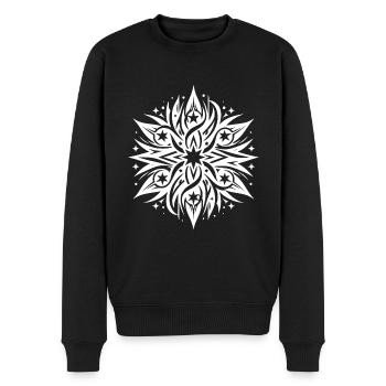 Composition de tatouage d’étoiles et de flammes - Pull Premium bio Homme - noir - Devant - Nico (187cm)