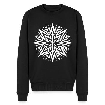 Composition d’étoiles de tatouage étoiles et flammes - Pull Premium bio Homme - noir - Devant - Nico (187cm)