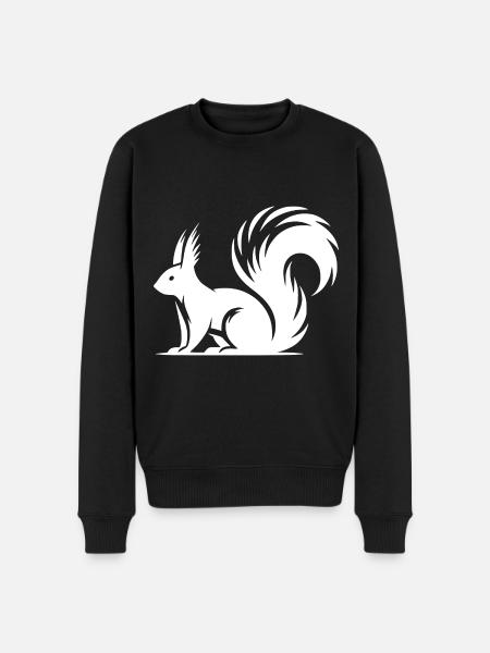 Cute cute squirrel Drawing - Men's Premium Organic Jumper - black