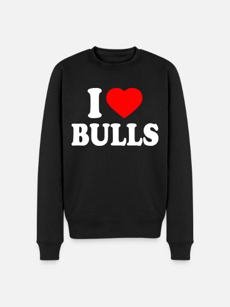 I love bulls - Men's Premium Organic Jumper - black