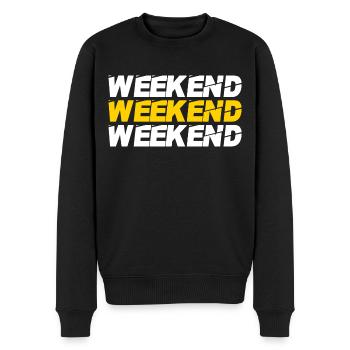 Weekend - Men's Premium Organic Jumper - black - Front - Nico (187cm)
