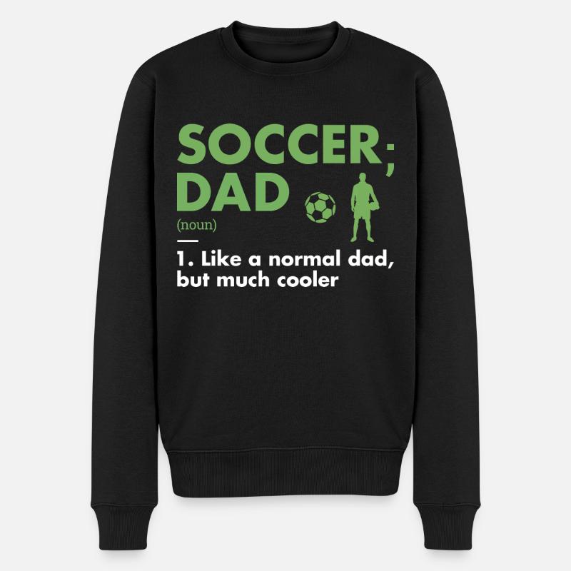 Sport Dad Definition Soccer - Männer Premium Bio Pullover - Schwarz