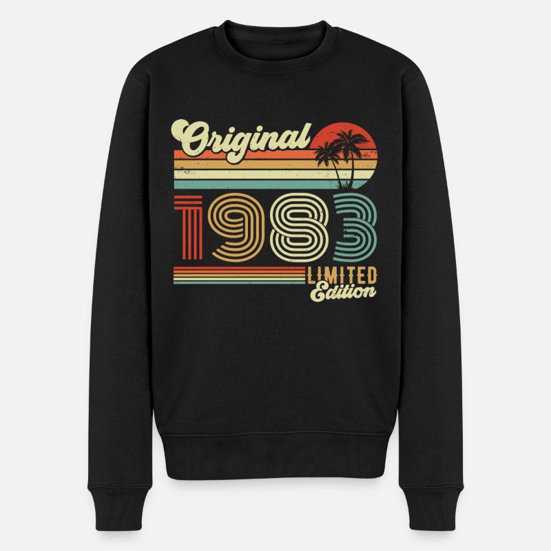 1983 Retro Vintage Vintage Cadeau d’anniversaire - Pull Premium bio Homme - noir