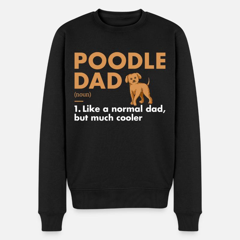 Poodle Dad Definition - Männer Premium Bio Pullover - Schwarz