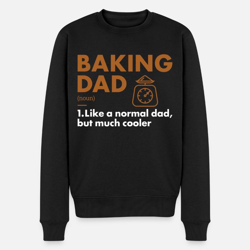 Baker Dad Definition Baking - Männer Premium Bio Pullover - Schwarz