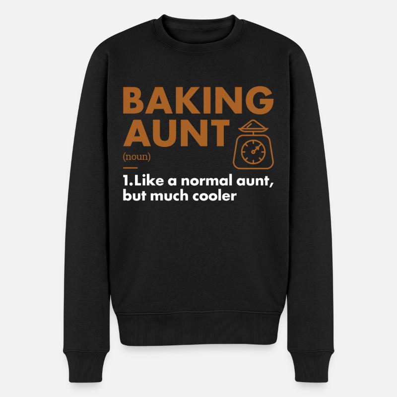 Baker Aunt Definition Baking - Männer Premium Bio Pullover - Schwarz