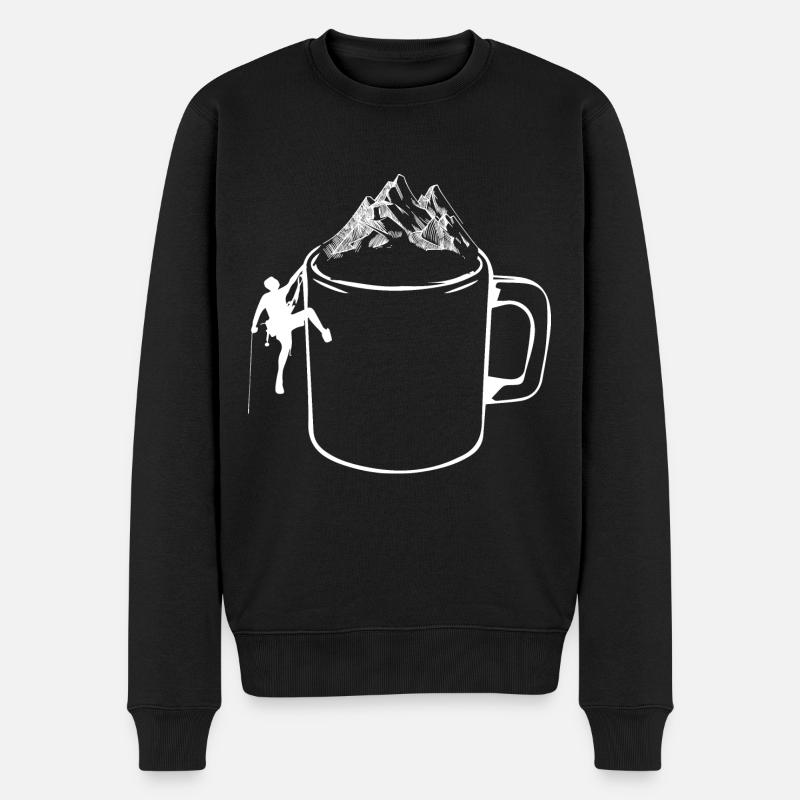 Berg - Klettern - (12) - Männer Premium Bio Pullover - Schwarz