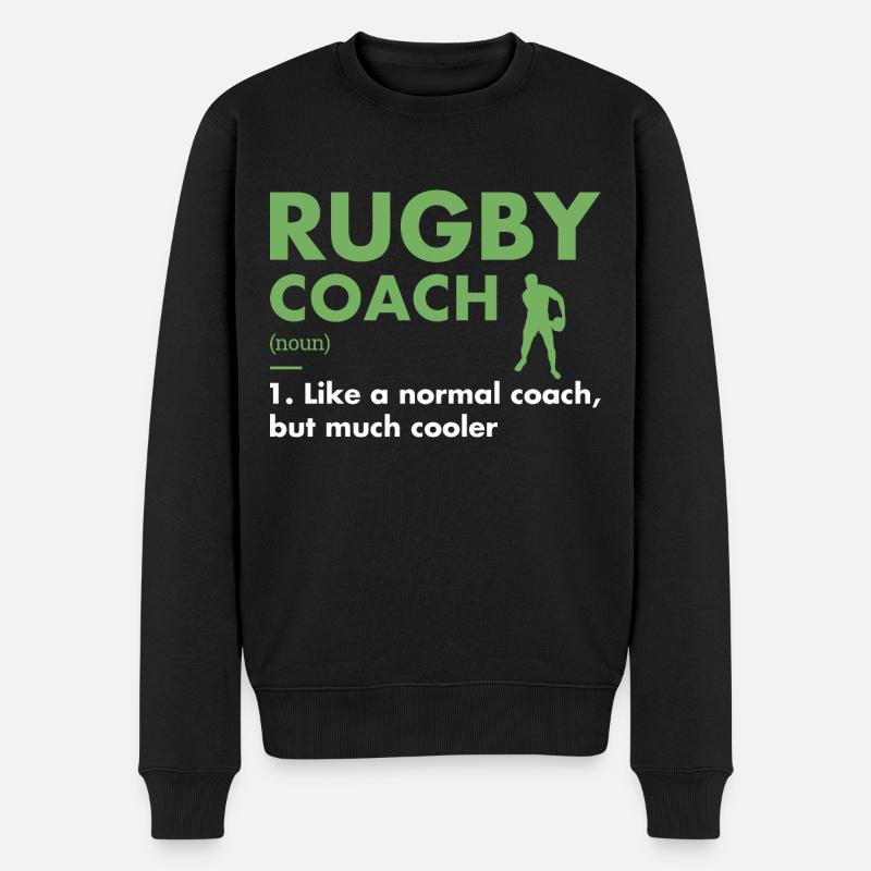 Sport Coach Definition Rugby - Männer Premium Bio Pullover - Schwarz