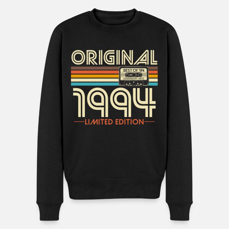 Original 1994 Jahrgang Vintage Geburtstag Retro - Männer Premium Bio Pullover - Schwarz